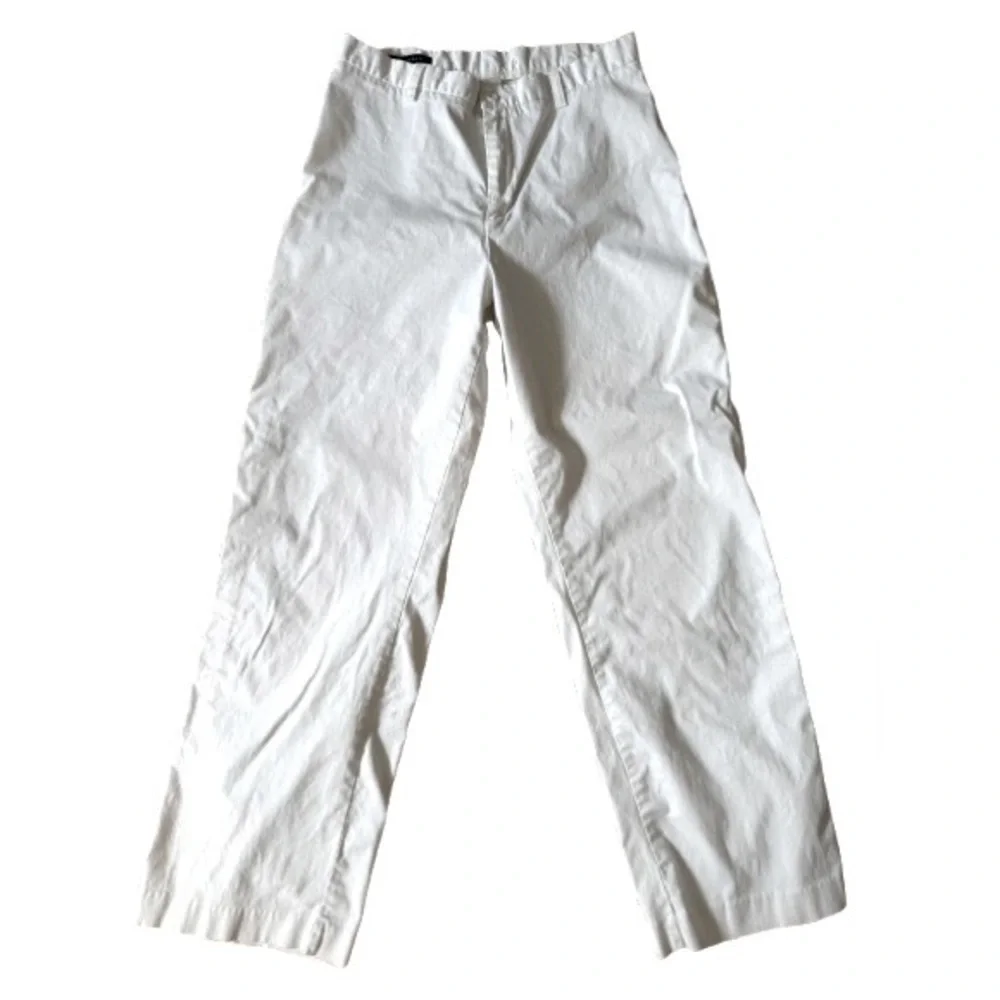 Lands' End White high waisted wide leg bare back jeans size 10 - Picture 2 of 7
